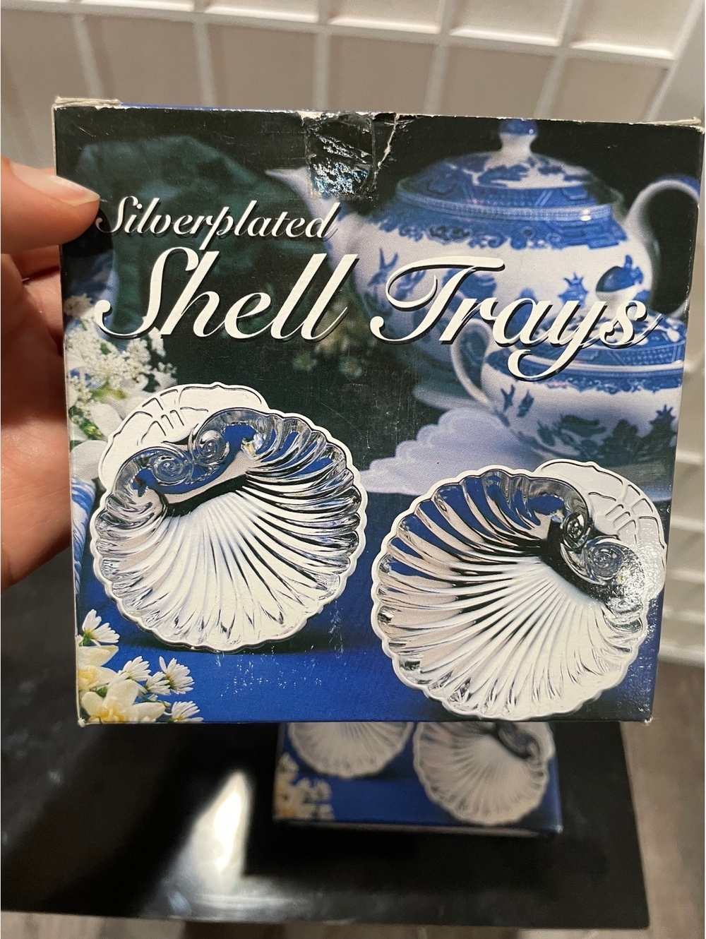 Vintage Old Hampshire Silversmiths Silverplated Shell Trays - 3 sets (6 total)